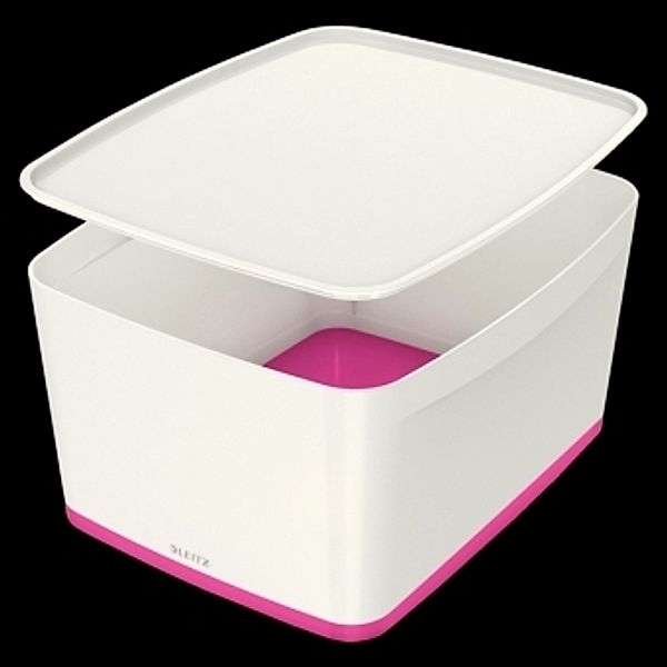 Leitz MyBox A4 Gross + Deckel weiss/pink