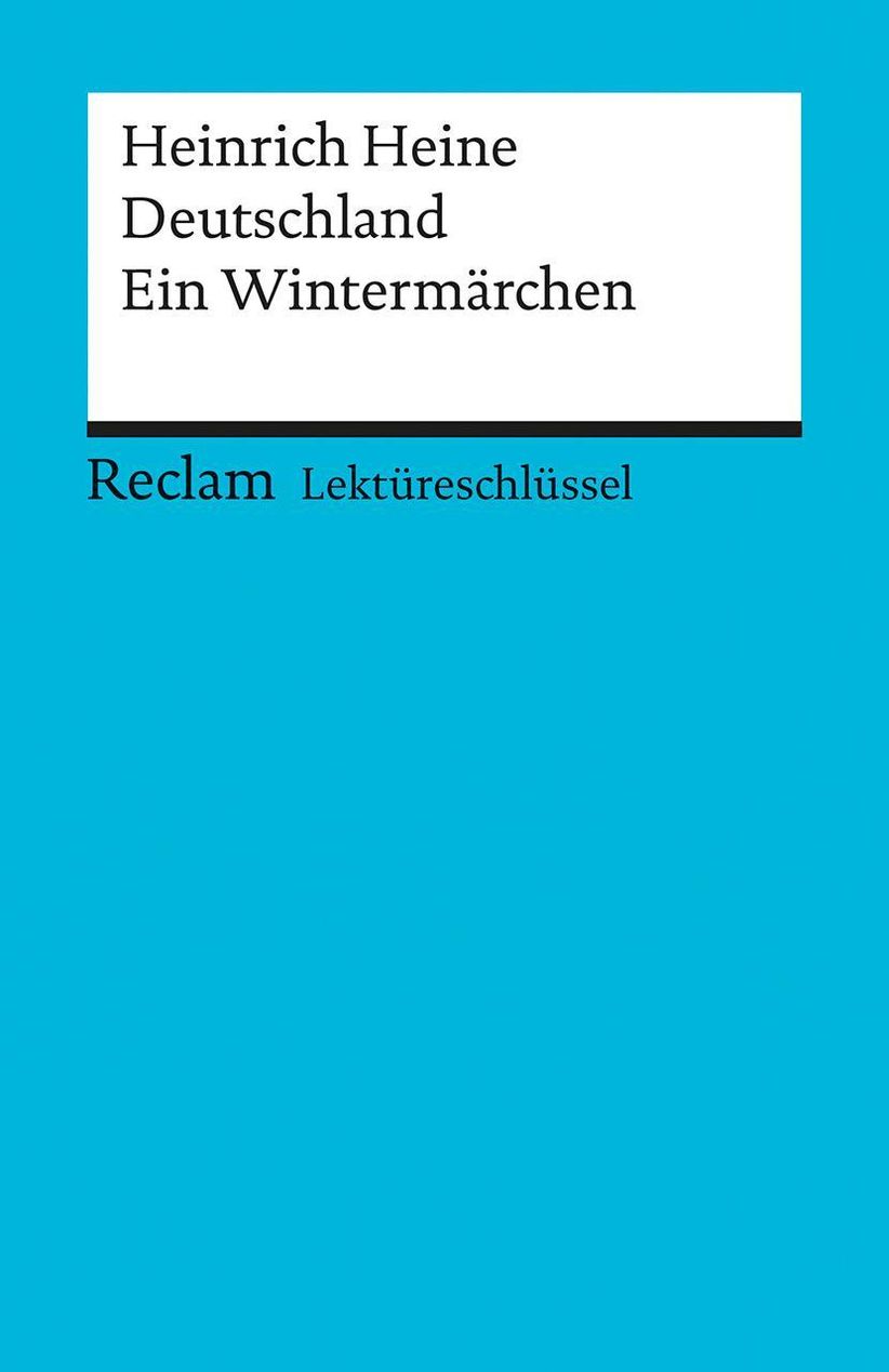 Lektüreschlüssel Heinrich Heine 'Deutschland. Ein Wintermärchen |  Weltbild.ch