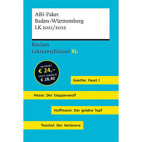 Lektüreschlüssel XL. ABI-Paket Baden-Württemberg LK 2021/2022, Mario Leis, Georg Patzer, Martin Neubauer, Jan Standke