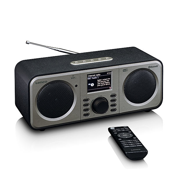 Lenco Internetradio DAB+, Bluetooth® DIR-141BK (Farbe: schwarz)