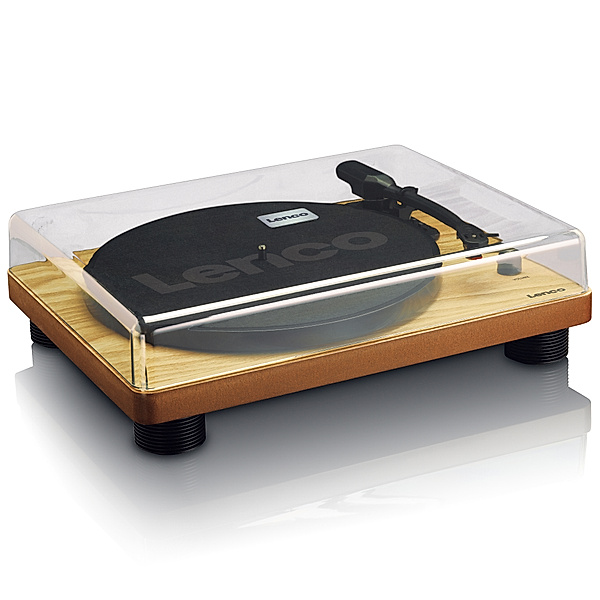 Lenco Plattenspieler, Lautsprecher, USB-Recording LS-50WD (Farbe: braun)