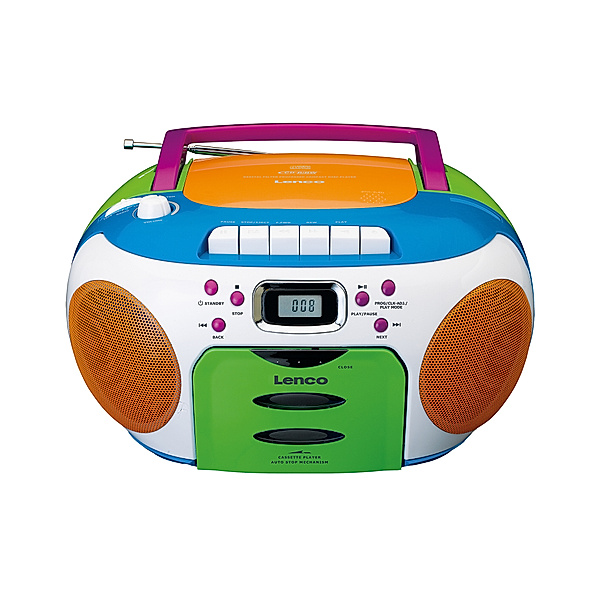 Lenco Lenco Tragbares FM-Kinderradio, CD-Player, Kassettendeck SCD-971