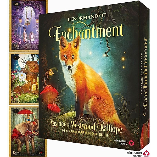Lenormand of Enchantment - Zauberhafte Orakelkarten im Fantasy-Style, m. 1 Buch, m. 36 Beilage, 2 Teile, Kalliope