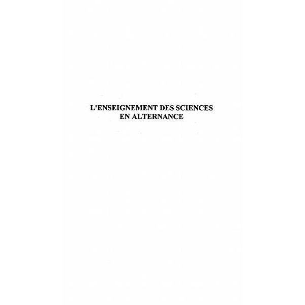 L'enseignementdes sciences en alternance / Hors-collection, Jean-Claude Sallaberry