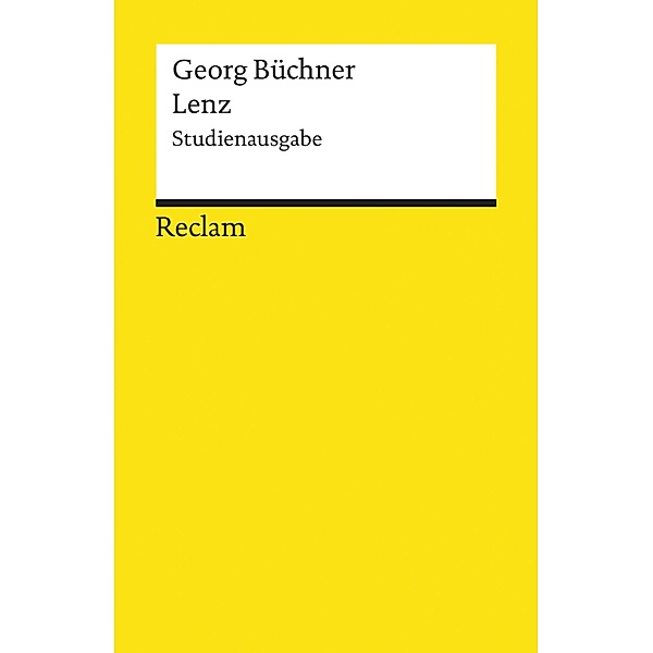 Lenz (Studienausgabe) / Reclams Universal-Bibliothek, Georg BüCHNER