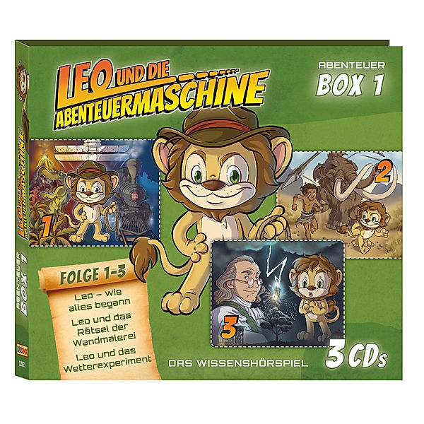 Leo & die Abenteuermaschine 3er CD-Box.Box.1,3 Audio-CD, Leo Und Die Abenteuermaschine