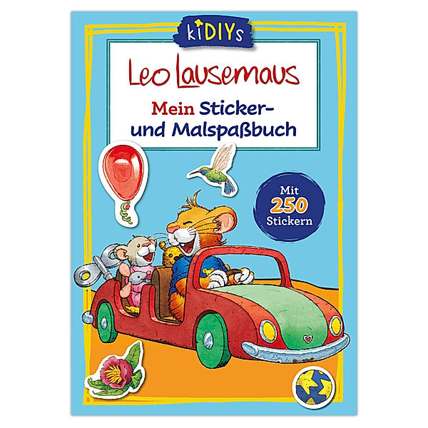 Leo Lausemaus Mein Sticker- und Malspaßbuch mit 250 Stickern