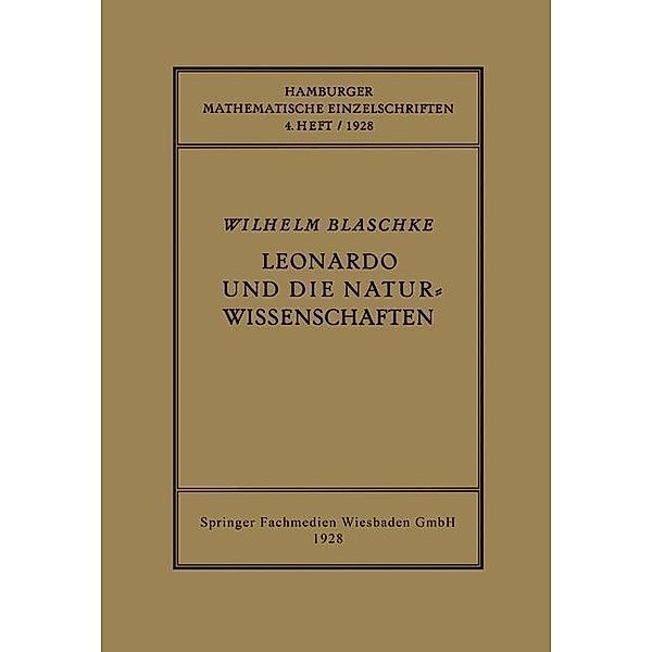 Leonardo und die Naturwissenschaften, Wilhelm Blaschke