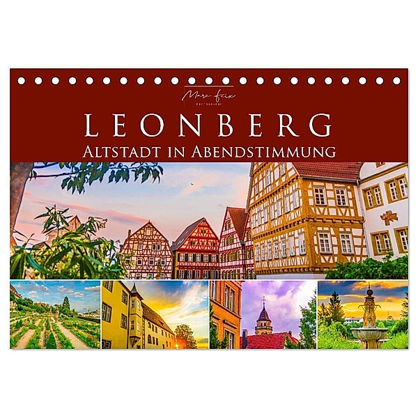 Leonberg - Altstadt in Abendstimmung (Tischkalender 2024 DIN A5 quer), CALVENDO Monatskalender, Marc Feix Photography