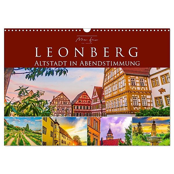 Leonberg - Altstadt in Abendstimmung (Wandkalender 2024 DIN A3 quer), CALVENDO Monatskalender, Marc Feix Photography