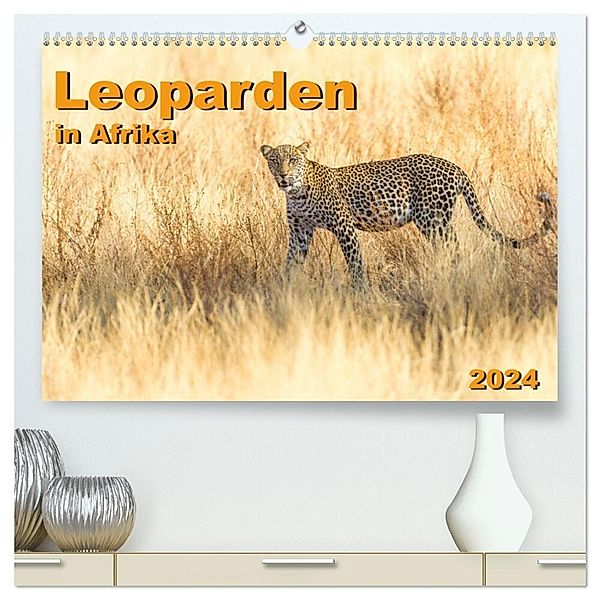 Leoparden in Afrika (hochwertiger Premium Wandkalender 2024 DIN A2 quer), Kunstdruck in Hochglanz, Dr. Gerd-Uwe Neukamp