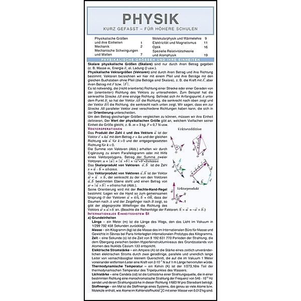 Leporello: Physik kurz gefasst - Alle wichtigen Themen im Überblick, Pavel Leischner