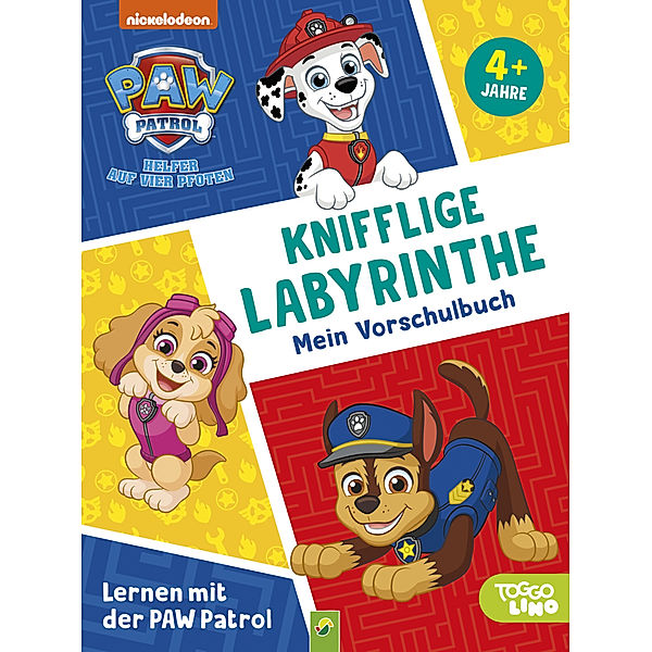 Lernen mit der PAW Patrol: Knifflige Labyrinthe. Mein Vorschulbuch, Schwager & Steinlein Verlag