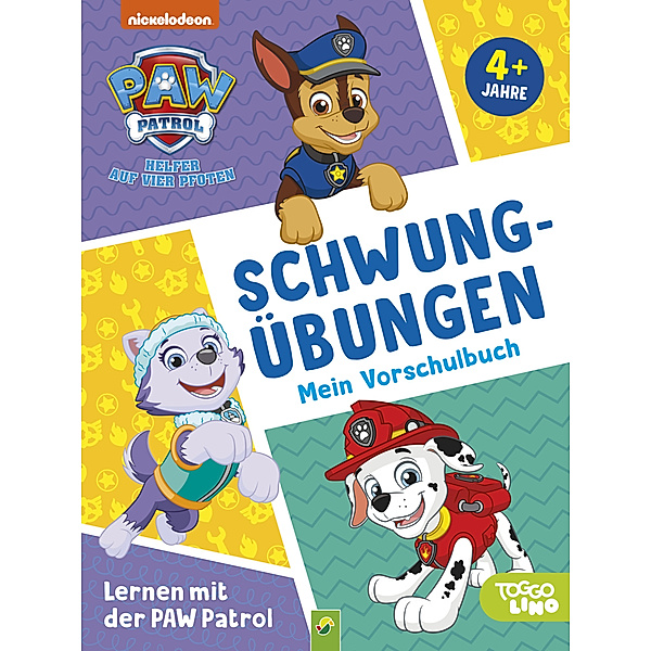 Lernen mit der PAW Patrol: Schwungübungen.  Mein Vorschulbuch, Schwager & Steinlein Verlag