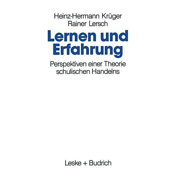 Lernen und Erfahrung, Heinz-Hermann Krüger, Rainer Lersch