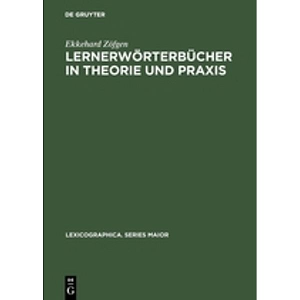 Lernerwörterbücher in Theorie und Praxis, Ekkehard Zöfgen