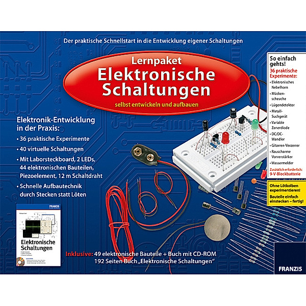 Lernpaket Elektronische Schaltungen selbst entwickeln und aufbauen, 49 elektronische Bauteile u. Buch m. CD-ROM, Richard Zierl