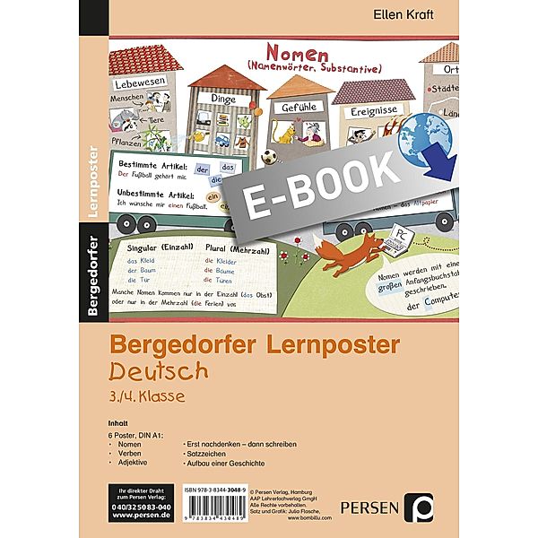 Lernposter Deutsch 3./4.Klasse / Bergedorfer® Lernposter, Ellen Kra