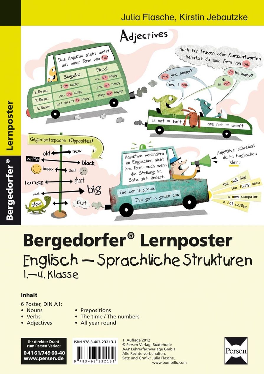 Lernposter Englisch - Sprachliche Strukturen, 1.-4. Klasse Buch