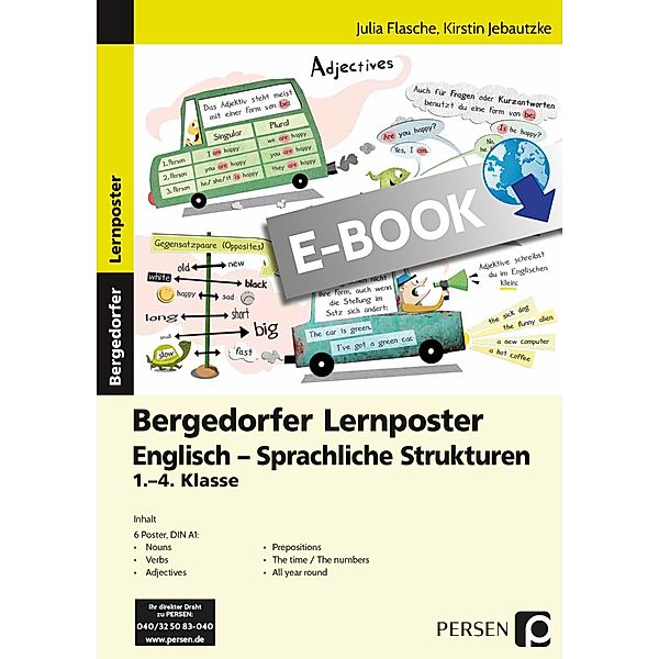 Lernposter Englisch - Sprachliche Strukturen / Bergedorfer® Lernposter, Julia Flasche, Kirstin Jebautz