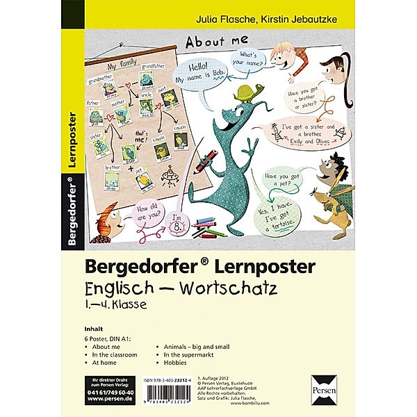 Lernposter Englisch - Wortschatz, 1.-4. Klasse, Julia Flasche, Kirstin Jebautzke