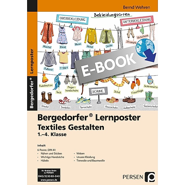 Lernposter Textiles Gestalten - 1.-4. Klasse / Bergedorfer® Lernposter, Bernd Wehren