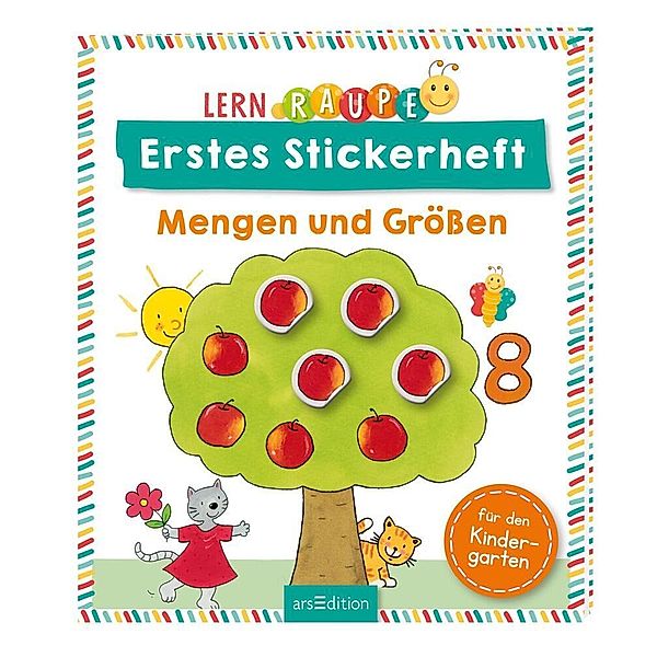 Lernraupe - Erstes Stickerheft - Mengen und Größen