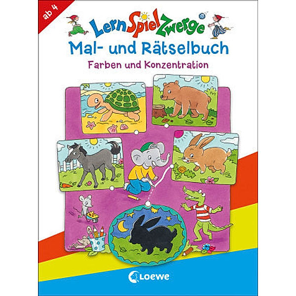 LernSpielZwerge Mal- und Rätselbuch - Farben und Konzentration