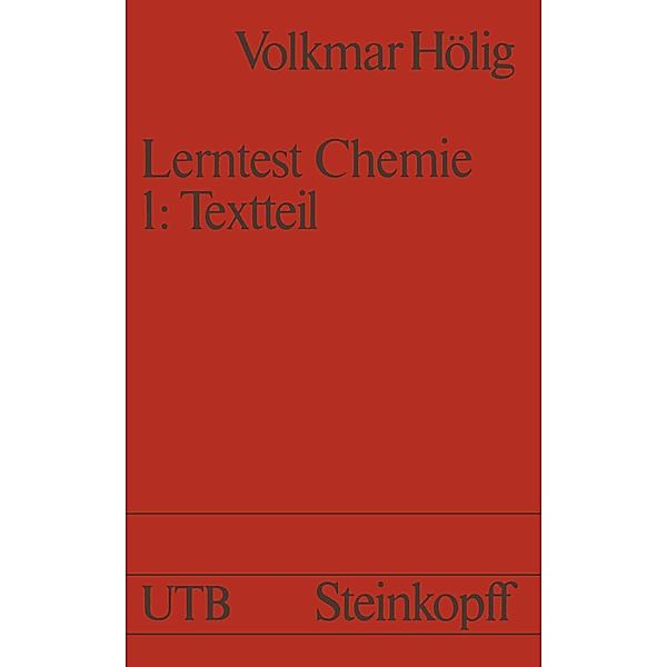 Lerntest Chemie / Universitätstaschenbücher Bd.509, V. Hölig