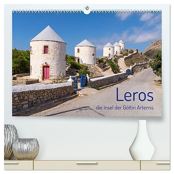 Leros - die Insel der Göttin Artemis (hochwertiger Premium Wandkalender 2024 DIN A2 quer), Kunstdruck in Hochglanz, Stefan O. Schüller und Elke Schüller