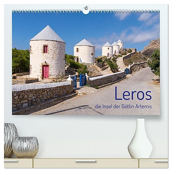 Leros - die Insel der Göttin Artemis (hochwertiger Premium Wandkalender 2025 DIN A2 quer), Kunstdruck in Hochglanz, Calvendo, Stefan O. Schüller und Elke Schüller