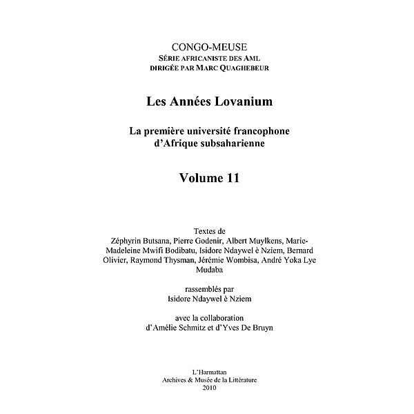 Les annees lovanium (tome 2) - la premiere universite franco / Hors-collection, Ra