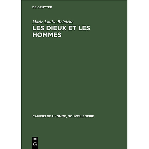 Les dieux et les hommes, Marie-Louise Reiniche