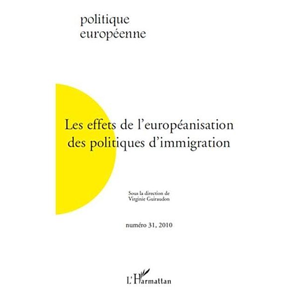 Les effets de l'europeanisation des politiques d'immigration / Hors-collection, Virginie Guiraudon