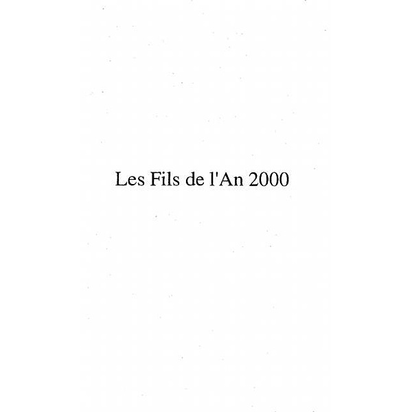 Les Fils de l'an 2000 / Hors-collection, Meyer Jean-Paul
