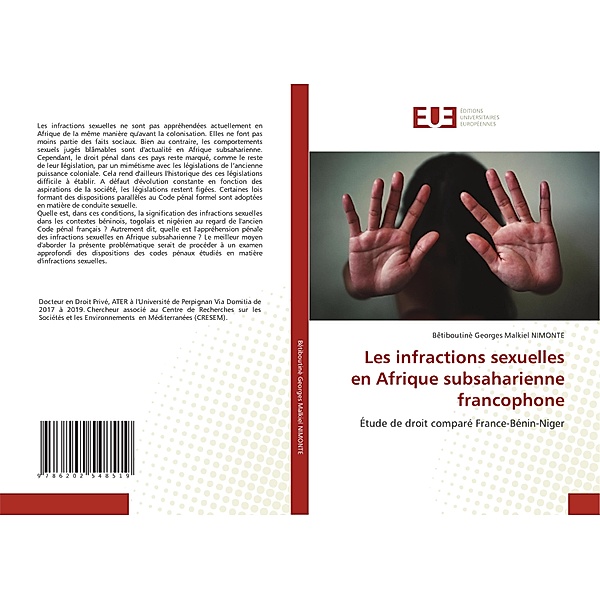 Les infractions sexuelles en Afrique subsaharienne francophone, Bêtiboutinè Georges Malkiel NIMONTE