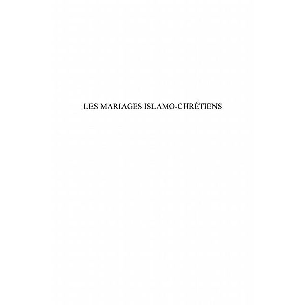 Les mariages islamo-chretiens / Hors-collection, Charles Saad