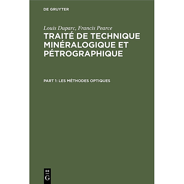 Les méthodes optiques, Louis Duparc, Francis Pearce