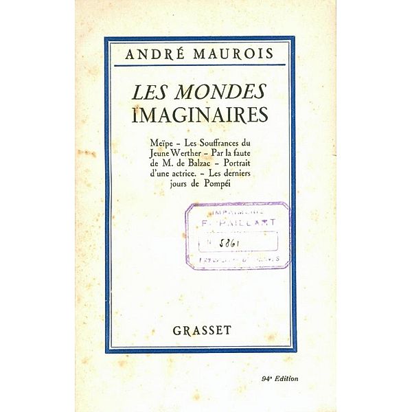 Les mondes imaginaires / Littérature Française, André Maurois