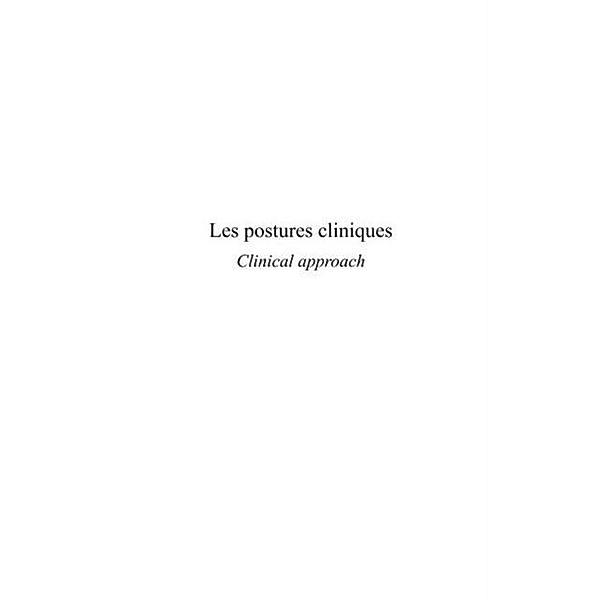 Les postures cliniques - clinical approach / Hors-collection, Collectif