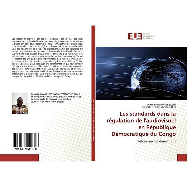 Les standards dans la régulation de l'audiovisuel en République Démocratique du Congo, Primo Mukambilwa Bwami, Georges Hemedi Mwanamboyo