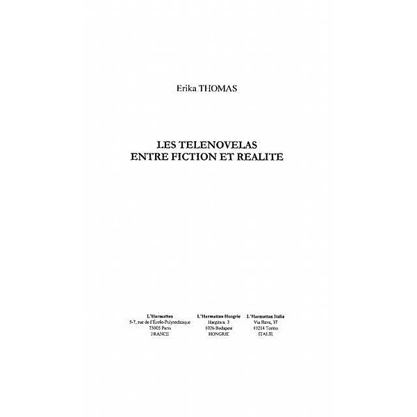 Les telenovelas entre fiction et realite / Hors-collection, Thomas Erika