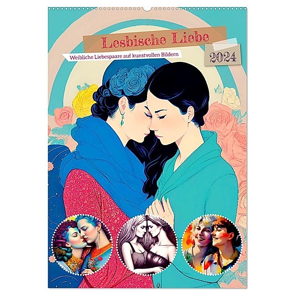 Lesbische Liebe (Wandkalender 2024 DIN A2 hoch), CALVENDO Monatskalender, Steffani Lehmann