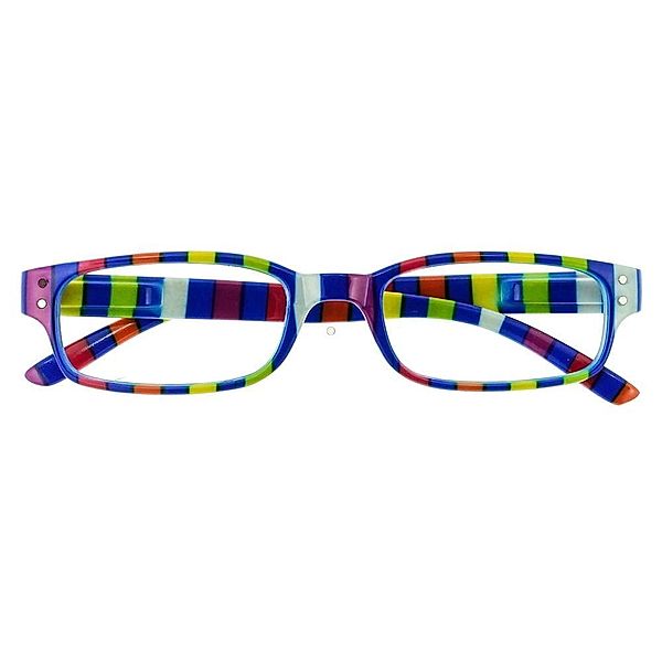 Lesebrille CHAOT, blau-buntgestreift, +1.00 dpt