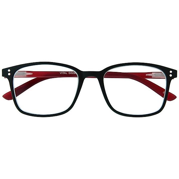 Lesebrille VITAL, schwarz-rot, +2.00 dpt.