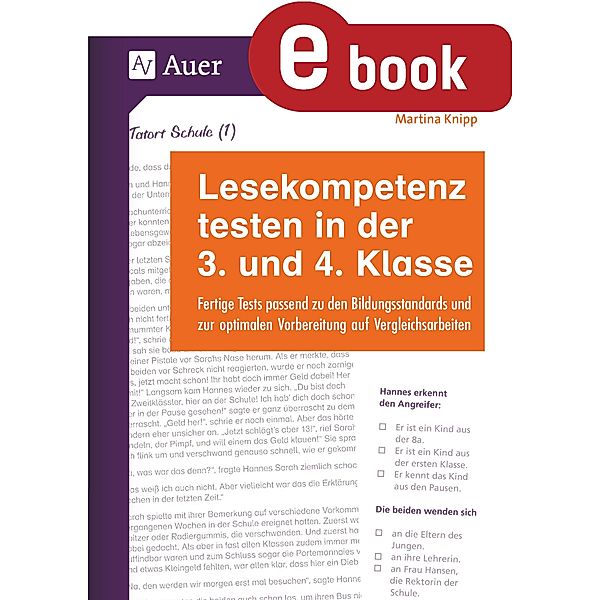 Lesekompetenz testen in der 3. und 4. Klasse, Martina Knipp