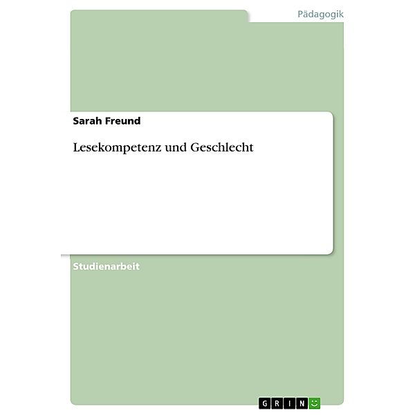 Lesekompetenz und Geschlecht, Sarah Freund