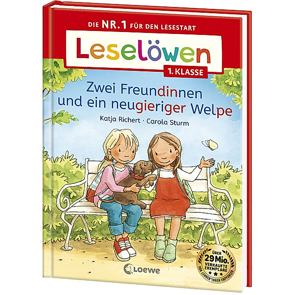 Leselöwen 1. Klasse - Zwei Freundinnen und ein neugieriger Welpe, Katja Richert