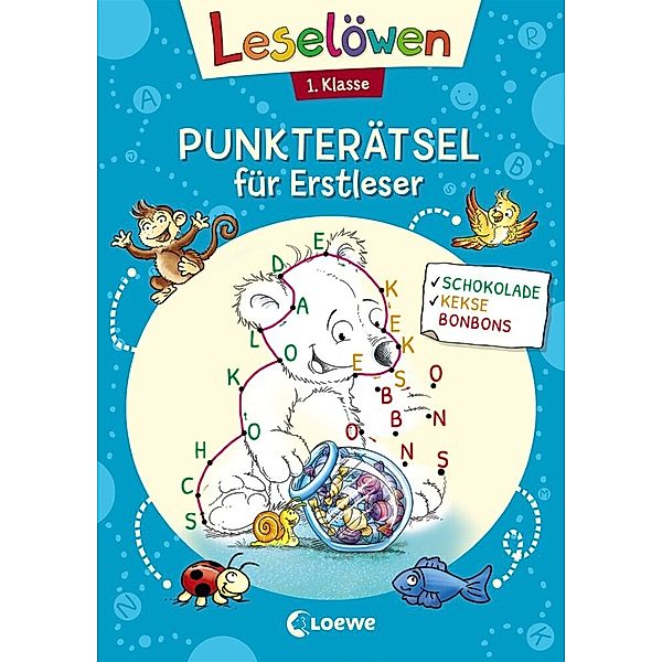 Leselöwen Rätselwelt / Leselöwen Punkterätsel für Erstleser - 1. Klasse (Blau)