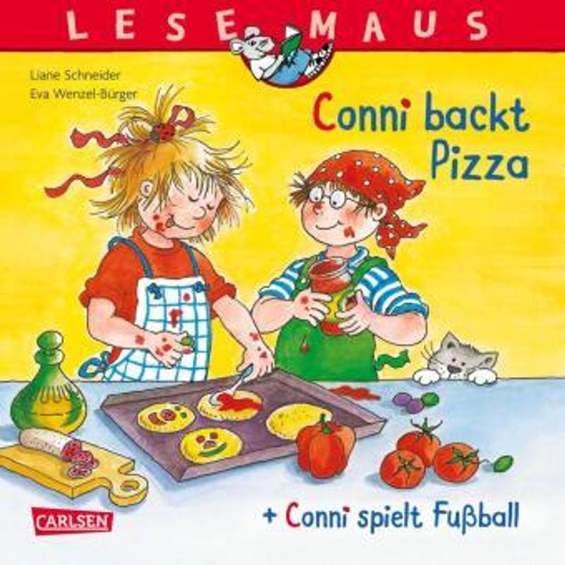LESEMAUS 204: Conni backt Pizza + Conni spielt Fußball Conni Doppelband Buch